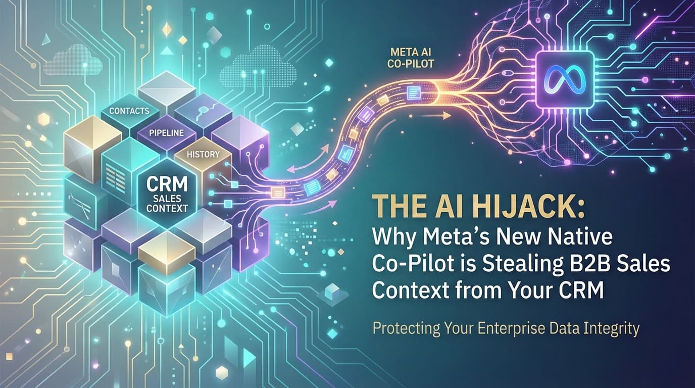 The AI Hijack: Why Meta’s New Native Co-Pilot is Stealing B2B Sales Context from Your CRM