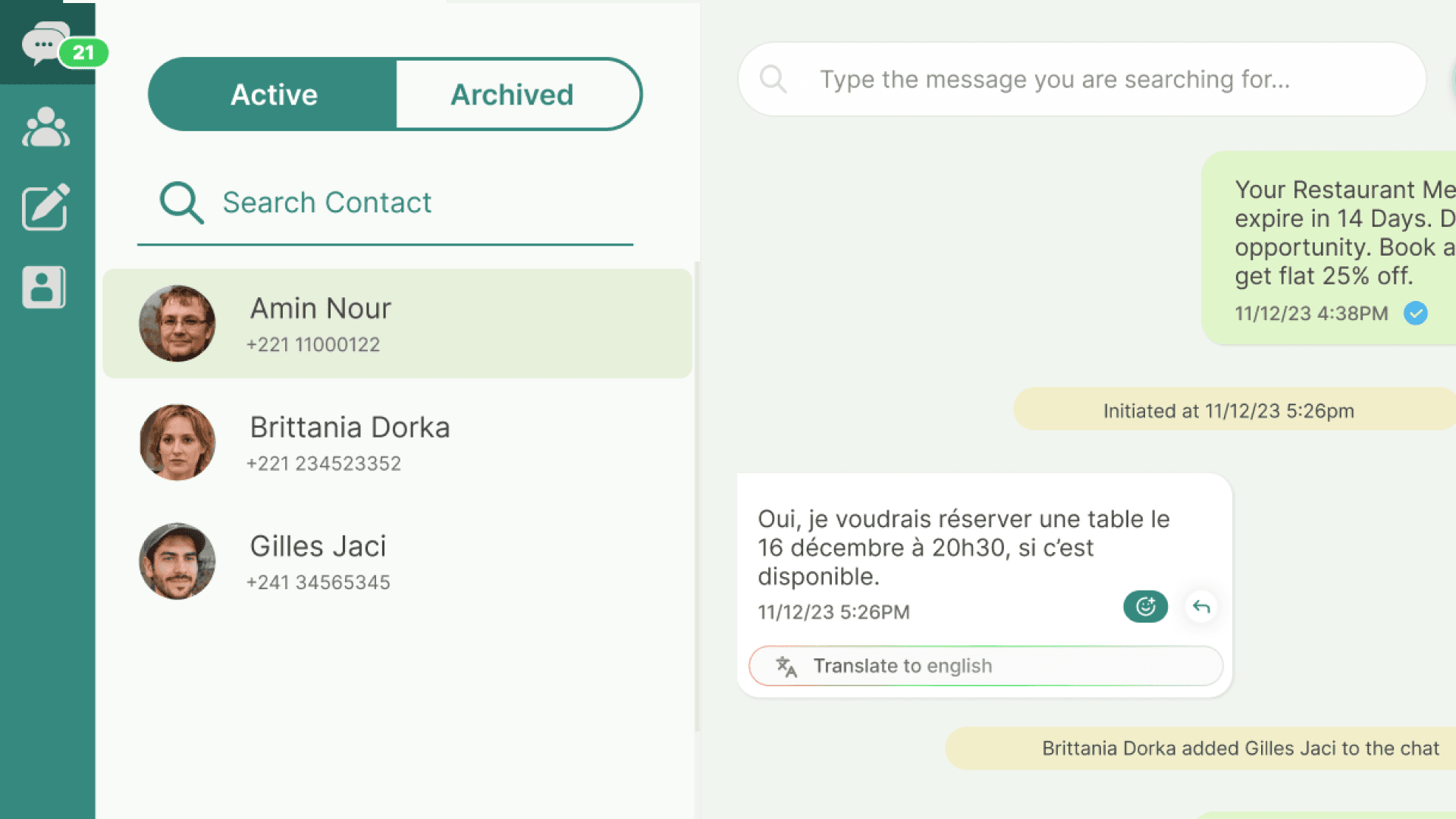 Active vs Archived Conversations