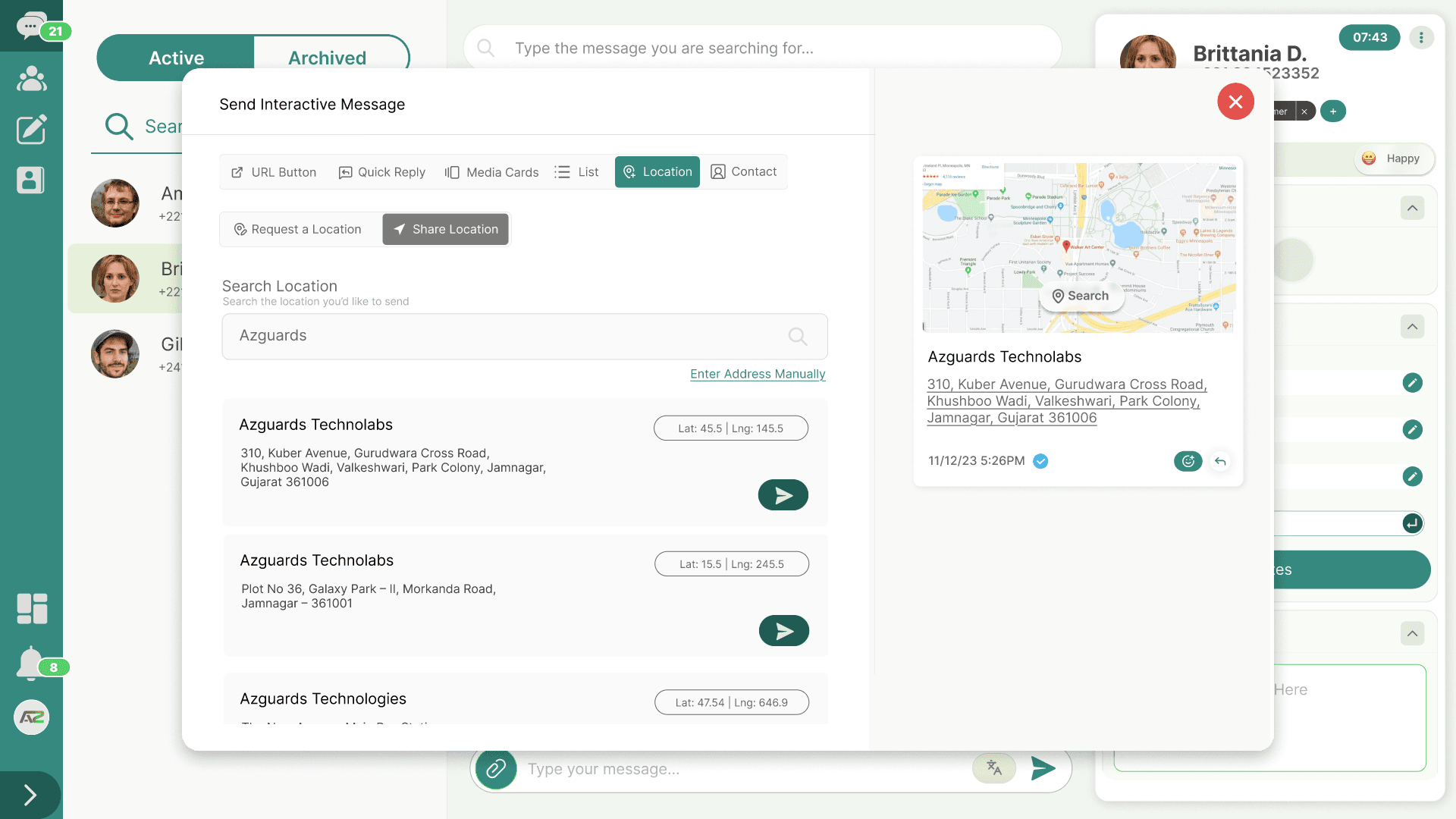 Types of Interactive Messages and Usage